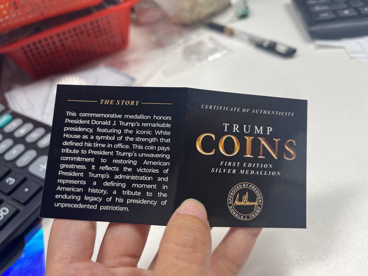 President Trump 2025 Inauguration Silver Medallion !